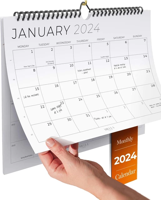 WALL CALENDAR 2024 UK 2024 Calendar Month to View Family Calendar