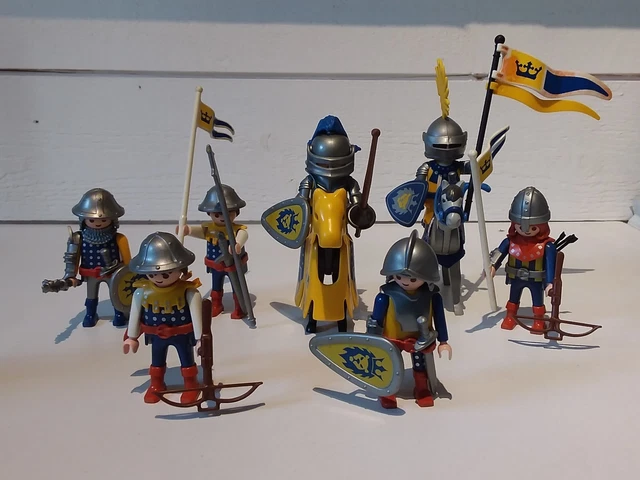 Lot Playmobil Vintage Médiéval Château 3888 (1997) - Chevaliers, Garde, Chariot - Occasion