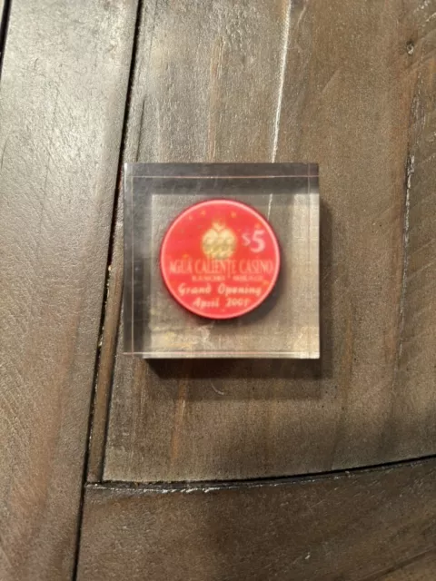 AGUA CALIENTE CASINO $5 GRAND OPENING 2001 $5 Casino Chip Rancho Mirage CA