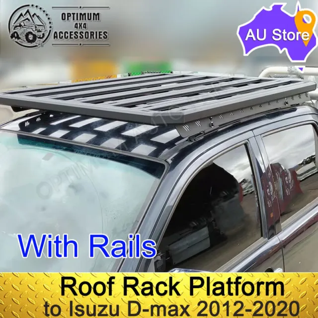 Aluminium Roof Racks Flat Rails Basket Platform to suit Isuzu Dmax 2012-2020