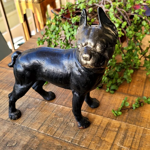 Antique Hubley Cast Iron Boston Terrior Door Stop 10"x10" GORGEOUS!