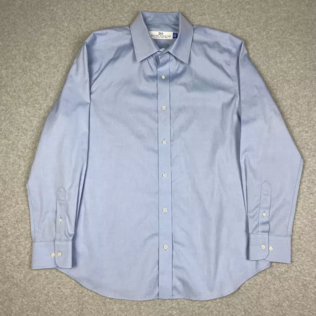 Peter Manning New York Easy Care 2X Blue Men’s Long Sleeve Button Shirt