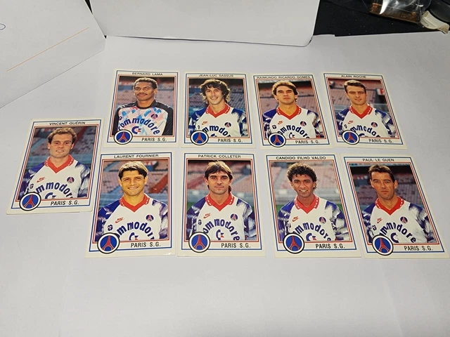 LOT 18 VIGNETTES Panini Foot 1989 St Etienne Asse Complete Recuperation Removed EUR 12,90 - FR