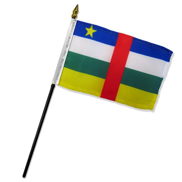 Central African Republic 4"x6" Flag Desk Table Stick