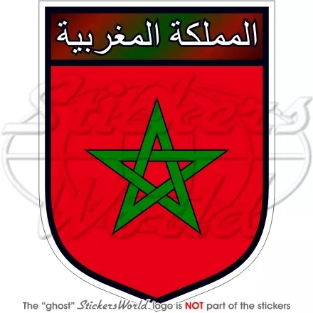 MOROCCO Moroccan Shield, Africa AFRICAN 100mm (4") Vinyl Bumper Sticker, Decal