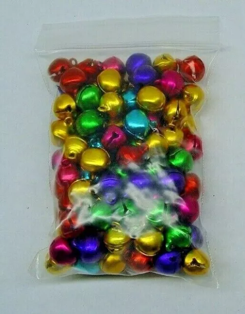 LOT 1000 Aluminum JINGLE BELLS Christmas Theme Beads Charm 12mm Multi-Color Mix