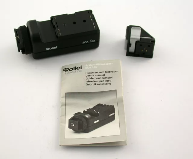 ROLLEI Rolleiflex 3000 3003 Blitz flash adapter 356 + angle piece Winkel /1123