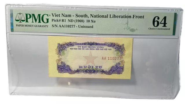 Vietnam - South NLF 1968 10 XU Note - Uncirculated PMG 64