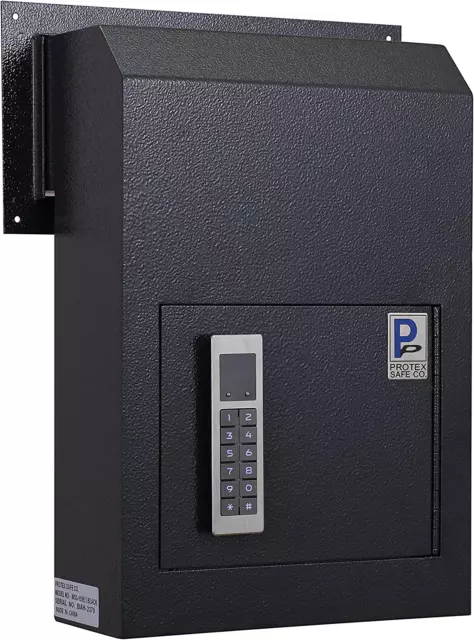 Protex through Door Drop Box (WSS-159E Ii)-Black, for Keys, Car Remotes, Cash, C