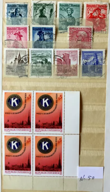 Briefmarken Nr.50 Österreich Austria postfrisch+gestempelt Lot aus Nachlass