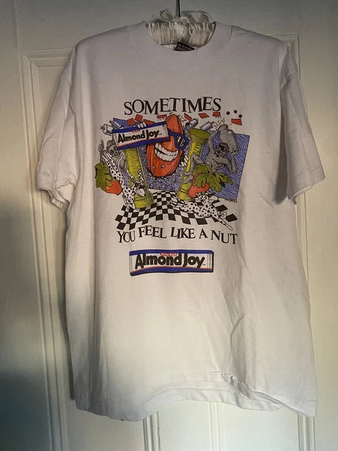 VINTAGE ALMOND JOY T Shirt Sometimes You Feel Like A Nut LG BEST Mark