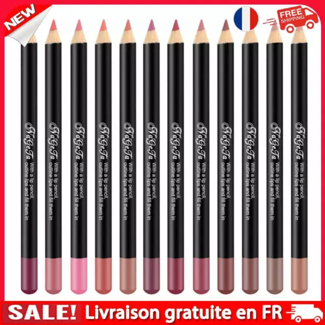 12-color Lip Drawing Pencil Professional Matte Lip Pencil Natural Women Cosmetic