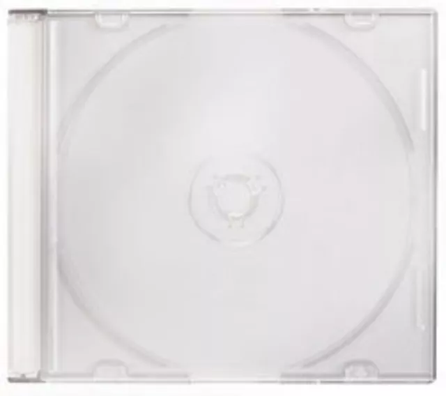 Single CD Jewel Case Slim 5.2 mm Frosted Clear Blank New Replacement Cover LOT