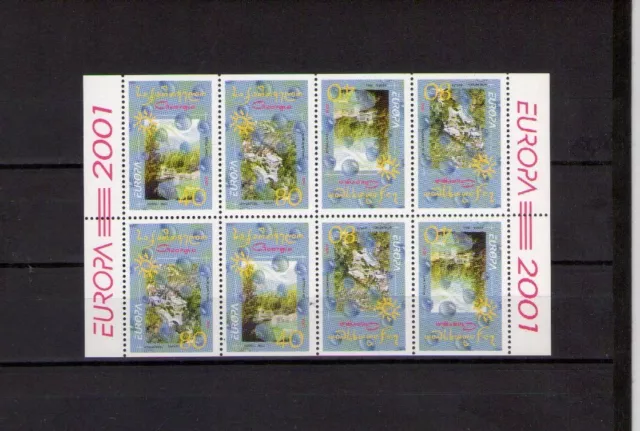 Georgien Georgia 2001 Michel 376-377 D als MH-Bogen Europa CEPT Postfrisch MNH