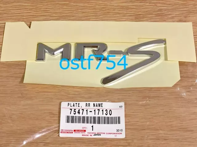 Toyota MR-S Spyder Chrome Rear Emblem Badge 75471-17130 OEM Genuine JDM