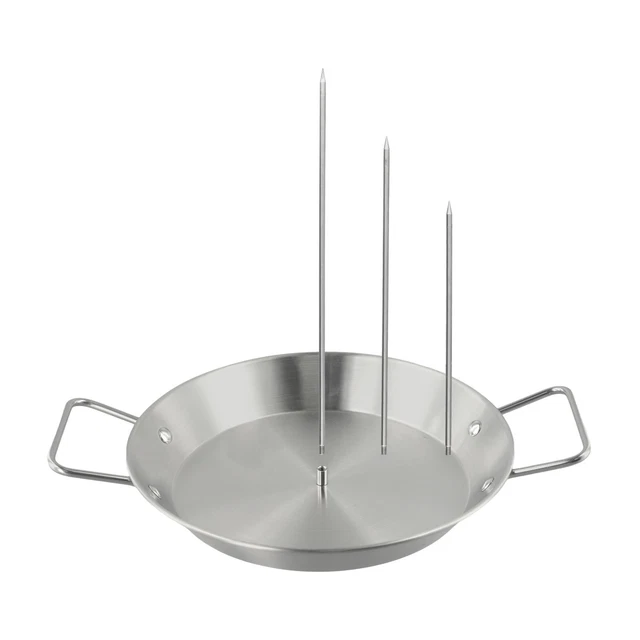 Brochette Verticale En Inox 3 Pointes Pour Shawarma - Longueurs 20,3 à 30,5 Cm - Pour Grill Et Four - 11