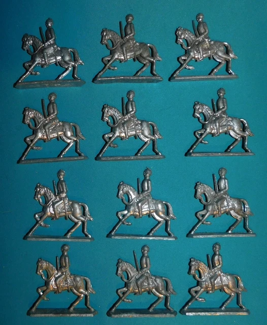 Figurine CBG # Demi Ronde Bosse Empire Musique à Cheval X 13 - Plomb Peint