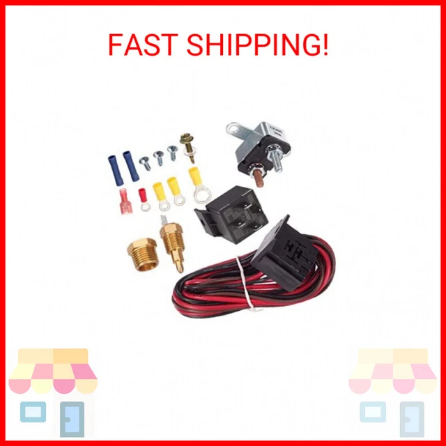 175-185 Degree Electric Cooling Fan Thermostat Kit Temperature Relay Wiring Swit