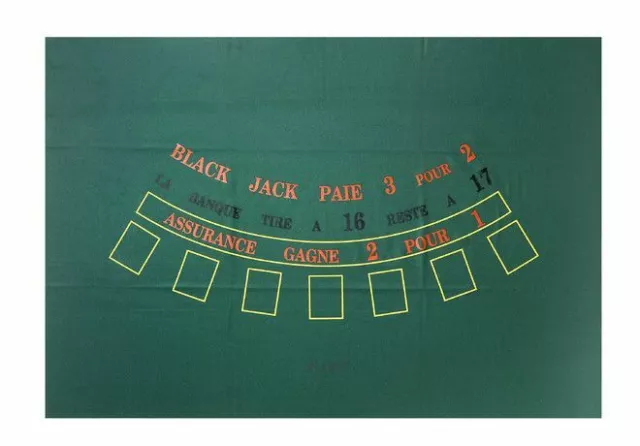 Blackjack Baize Table Top Mat.. Quality Dal Negro Brand.