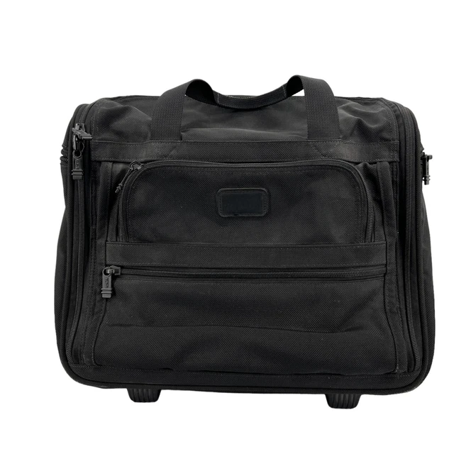 Tumi Alpha Black 2 Wheeled 17” Rolling Tote Carry On Luggage 2221D3 Weekender