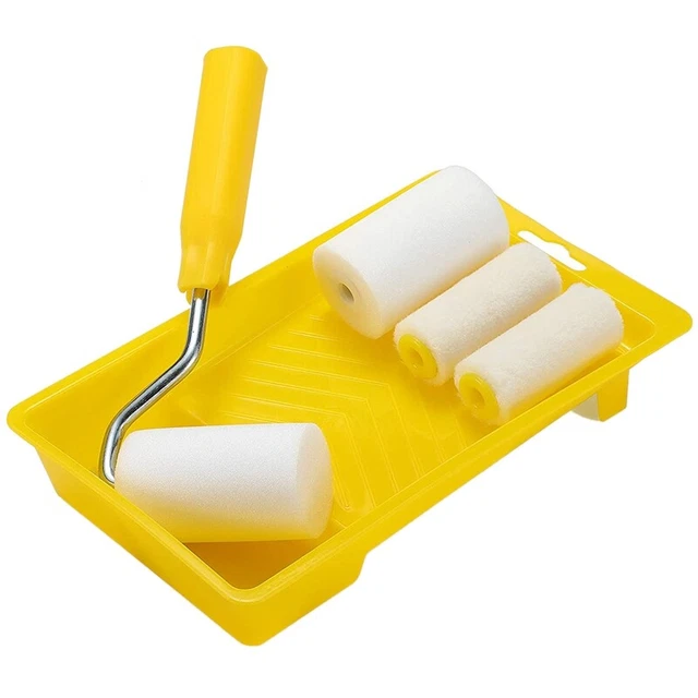 6 PièCes  Rouleau de Peinture en Mousse Kit de DéCoration de Peinture 2 Pou8323