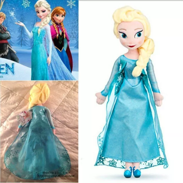 16" inches Disney Frozen Movie Queen Elsa & Anna Plush Soft Doll Gift Collection 3