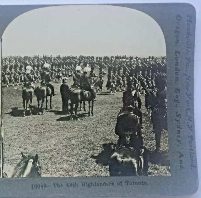WWI, 48th Highlanders of Toronto, Canada, Circa late 1910's Keystone Stereoview