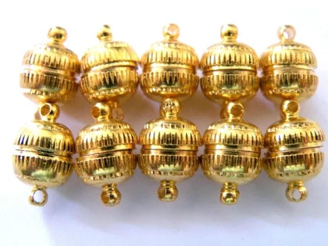 Super Strong magnetic gold colored clasp  13X8 mm 20 per set