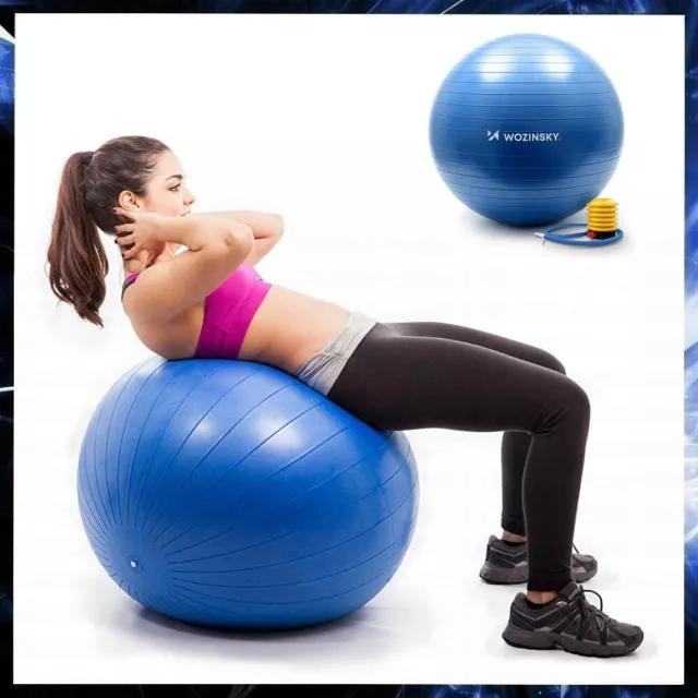 PALLA FITNESS DA GINNASTICA PER PILATES YOGA ESERCIZI ADDOMINALI GYM BALL 65 cm