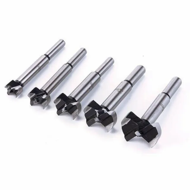 5Pcs Forstner Wood Drill Bit Set Hole Saw Cutter Wood Tools with Round Shank #km 4