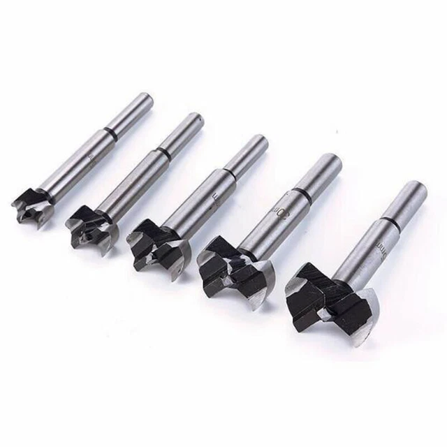 5Pcs Forstner Wood Drill Bit Set Hole Saw Cutter Wood Tools with Round Shank #km 4