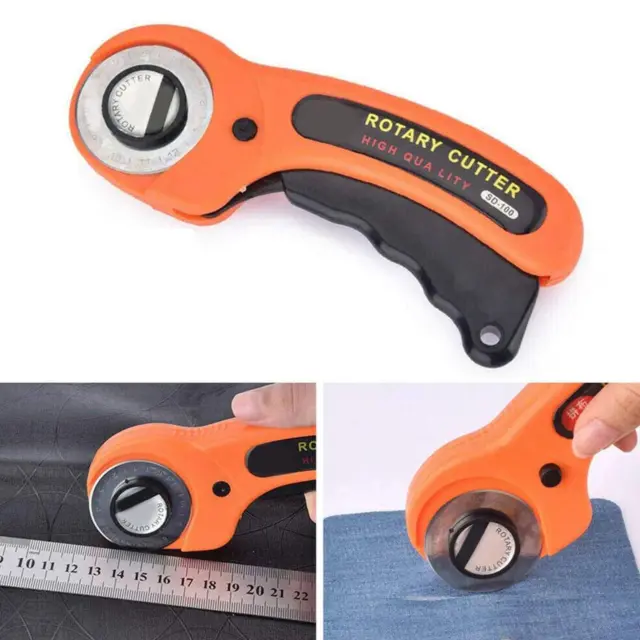 45mm Rotary Cutter Quilters Sewing Fabric Leather Cutting Tools N ew P2