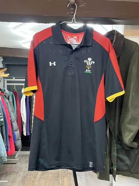 Wales Welsh Rugby player Issue Polo Shirt  Size Large