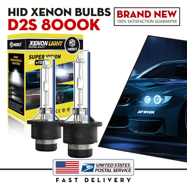 2PCS D2S 8000K HID Xenon Headlight BULBS Set for 03-05 Mercedes-Benz C320