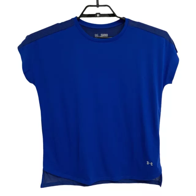 Under armour Ragazzi Sport Abbigliamento Larga Reale Blu Manica Corta Misura YXL