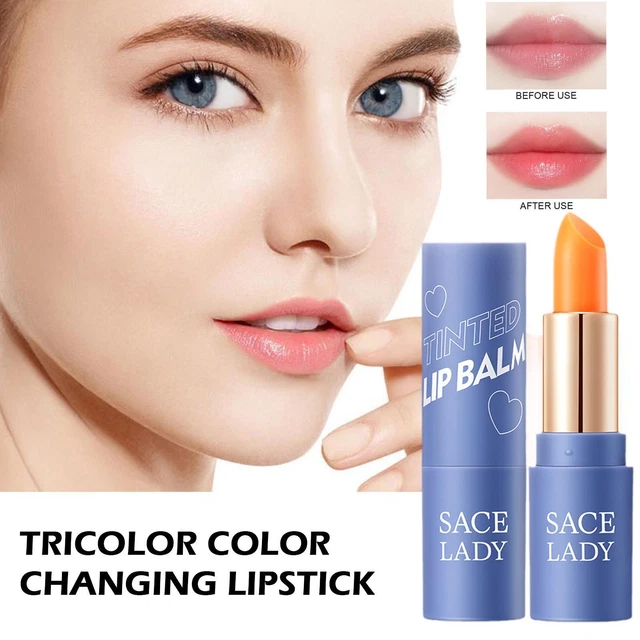 Lápiz labial impermeable cambio de temperatura hidratante labio W8C3