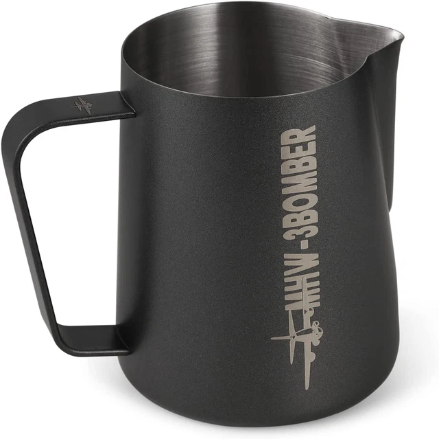 Milk Frothing Pitcher 20Oz/600Ml Espresso Steaming Pitchers Stainless Steel Milk