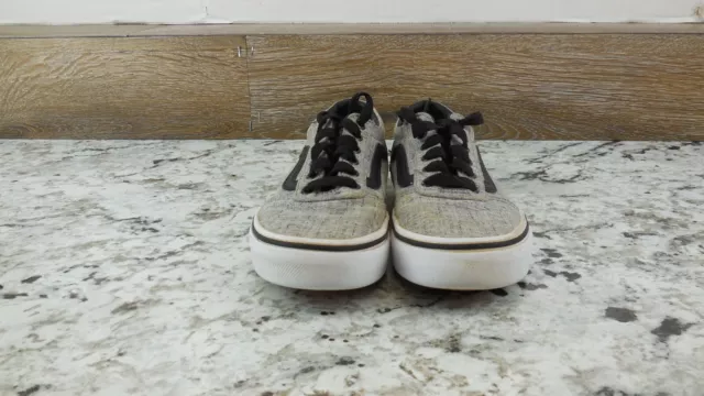 Vans Old Skool Skateboard Skate Shoes Grey Black Low Top Lace Up Youth Size12