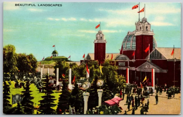 Postcard Toronto ON CNE Beautiful Landscapes Canadian National Exhibition Place