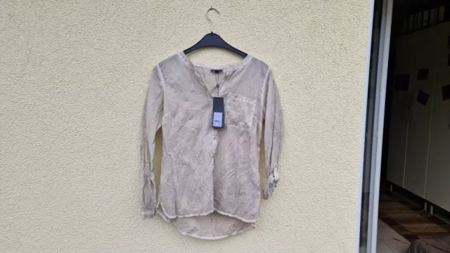 Street ONE  leichte Bluse mit langen Armen Neu mit Etikett Gr. 40, beige