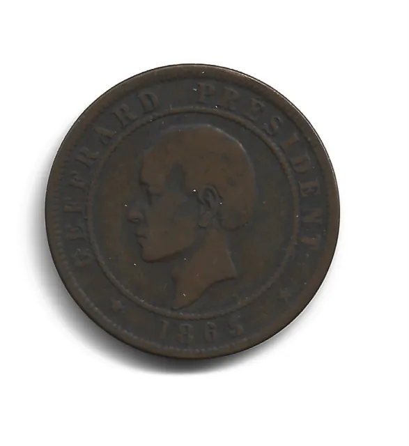 World Coins - Haiti 20 Centimes 1863 Coin KM# 41