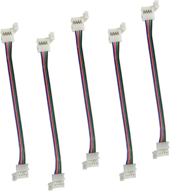 LitaElek Lot de 10 Connecteurs/ Raccords Rapides en L à Ruban LED