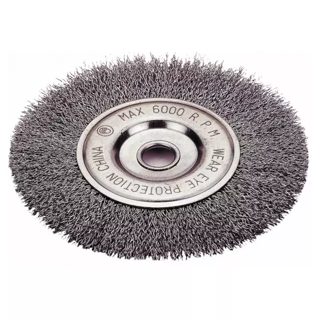 1423-2121 Wheel Brush, 6", Crimped Wire