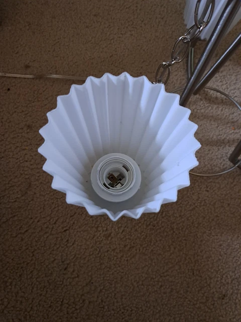 3-Light Pendant Light, white Glass globes Chandelier Light Fixture New Open Box 3