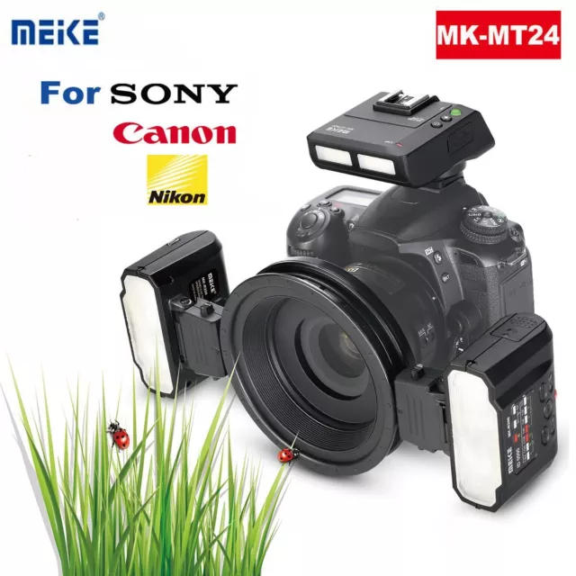 Meike MK-MT24 II Macro Twin Flash Dual Flash Speedlite For Sony Nikon Canon DSLR
