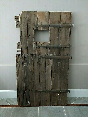 Taken  From 1650's Valley Forge Area Barn Man Door - Hand Wrought Hinges & Nails