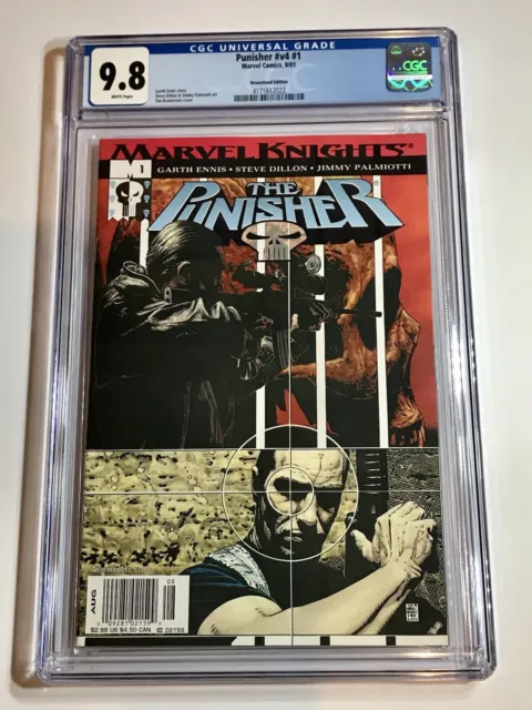 2001 Marvel Knights The Punisher #V4 #1 Rare Newsstand Variant Graded Cgc 9.8 Wp