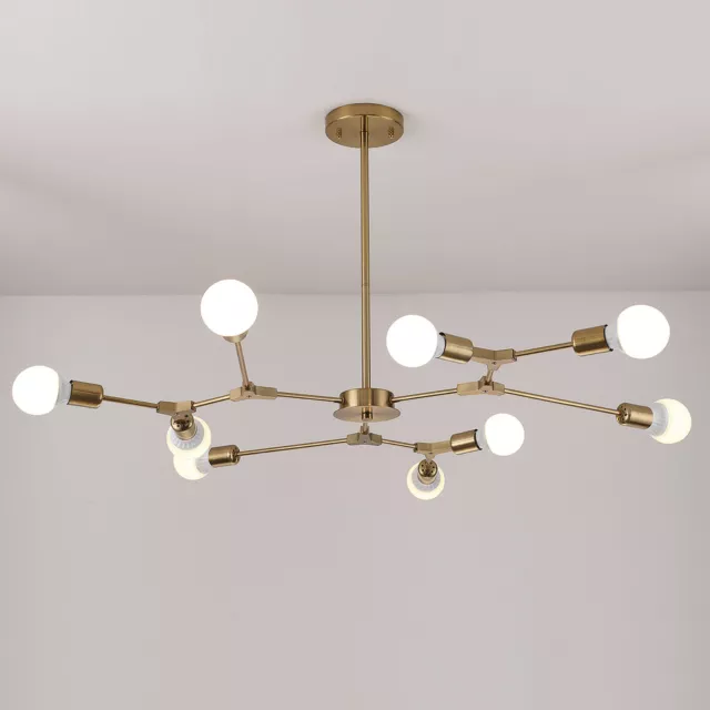 Mid Century Sputnik Golden Colour Branching Chandelier Pendant Light 6-9 Heads