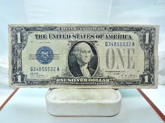 1928-A  $1 Silver Certificate Funny Back Note Blue Seal Banknote
