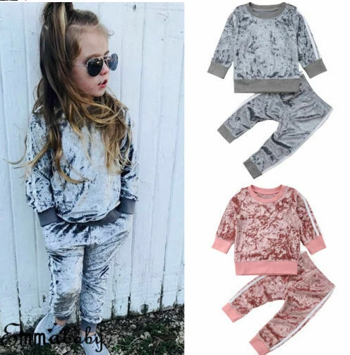 Set 2 pz vestiti per bambine per bambini piccoli set tuta